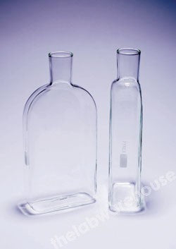 ROUX CULTURE FLASK PYREX GLASS WITH FIRED OFFSET NECK 600ML