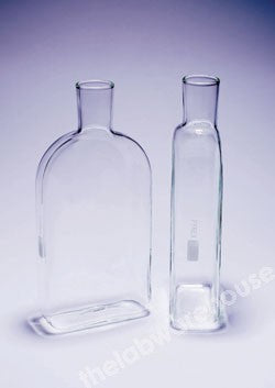 ROUX CULTURE FLASK PYREX GLASS WITH FIRED OFFSET NECK 1200ML