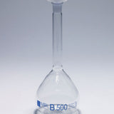 VOLUMETRIC FLASK MBL BORO. GLASS CL.B STOPPER 19/26 500ML