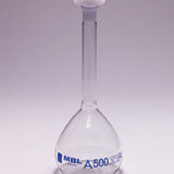 VOLUMETRIC FLASK MBL BORO. GLASS CL.A STOPPER 10/19 5ML