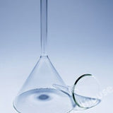 CONICAL FUNNEL PLAIN PYREX SHORT STEM 45X45MM L X TOP DIA