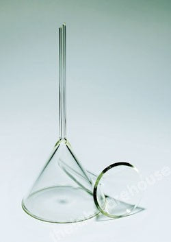 CONICAL FUNNEL PLAIN PYREX LONG STEM 100X105MM L X TOP DIA
