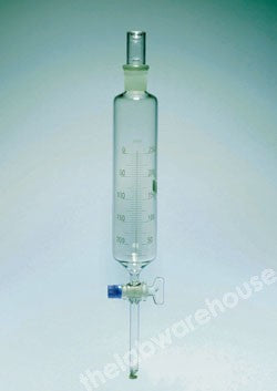 DROPPING FUNNEL CYL. PYREX GRAD. GLASS S/COCK AND STPR 500ML