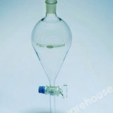 SEPARATING FUNNEL PYREX PEAR SHAPE GLASS S/COCK AND STPR 5L