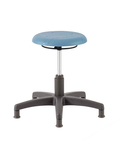 LABORATORY STOOL ADJ. 420 TO 550MM WITH GLIDES W/O BACKREST