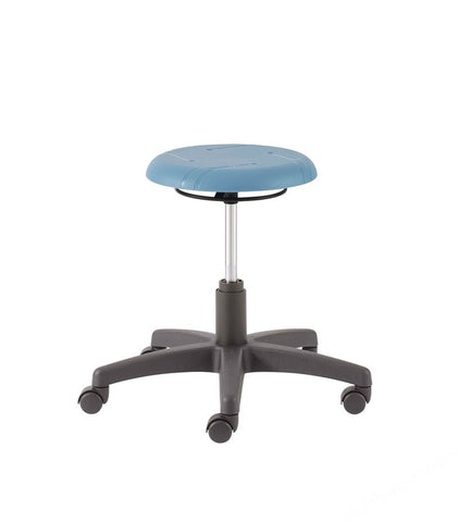 LABORATORY STOOL ADJ. 410 TO 540MM WITH CASTORS W/O BACKREST