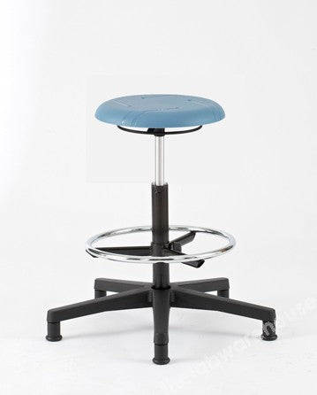 LABORATORY STOOL ADJ. 590 TO 840MM WITH GLIDES AND FOOTREST