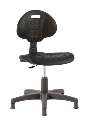LABORATORY PU CHAIR ADJ. 410 TO 540MM WITH GLIDES