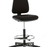 UPHOLST. LAB CHAIR ADJ. 600 TO 850MM BLACK/GLIDES/FOOTREST