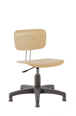 LAB CHAIR LAMINATED BEECH ADJ. 480 TO 680MM WITH GLIDES