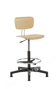 LAB CHAIR LAMINATED BEECH ADJ. 590 TO 840MM/GLIDES/FOOTREST