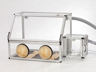 GLOVEBOX 290 LITRES ACRYLIC PANEL PE BASE WITH TRANS CHAMBER