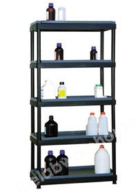 ALL-PLASTIC SHELVING HDPE WITH 5 SHELVES AND PVC SHELF TRAYS