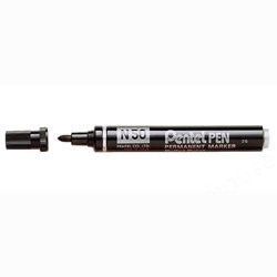 INK MARKERS PENTEL W/P INK TOUGH BULLET TIP BLACK PK 12