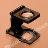 FOLDING MAGNIFIER LINEN TESTER X8 MAGN. SCALE 0.5IN SQUARE