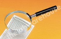 READING MAGNIFIER GL. LENS METAL MOUNT PLASTIC HANDLE 100MM