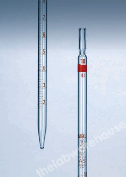 GRADUATED PIPETTE MBL SODA GLASS TYPE 2 CL. AS W/C 25X0.10ML