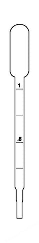 PASTEUR PIPETTES 1ML GRAD. DISP. PE. STERILE IND WRP PK.500