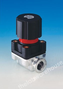 DIAPHRAGM VACUUM VALVE AL. BODY NITRILE DIAPH. NW25 CONN.