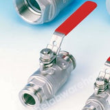 BALL VACUUM VALVE AL. BODY S/S CUP PTFE. NW25 CONN.