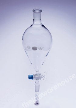 SEPARATING FUNNEL GL. STOPCOCK 500ML 24/29 CONE & SOCKET