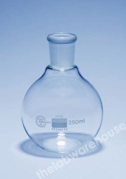 FLASK FLAT BOTTOM SHORT NECK 250ML 34/35 SOCKET