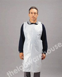 APRONS PLASTIC BIB FRONT 1165MM LONG DISPOSABLE PK.100