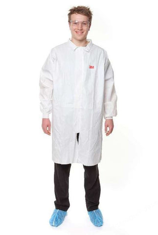 LABORATORY COATS 3M 4440 WHITE MED 81 TO 91CM CHEST PK.10