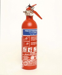DRY POWDER FIRE EXTINGUISHER 4KG GAUGE AND MOUNTING BRACKET