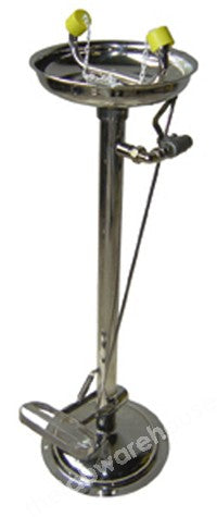 EYEWASH PEDESTAL MOUNTING S/STEEL BOWL AND FITTINGS