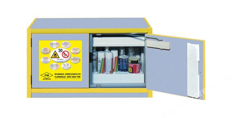 FLAMMABLE STORAGE CABINET DUAL RANGE DOUBLE DOOR 60L