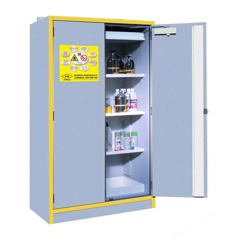 FLAMMABLE STORAGE CABINET DUAL RANGE DOUBLE DOOR 250L