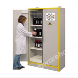 FIRE-RESISTANT ACID/ALKALI STORAGE CABINET 300L 6 SHELVES