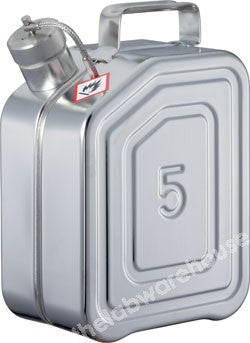 SAFETY CANISTER STAINLESS STEEL UN-APPROVED SCREW CAP 5L