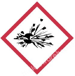 WARNING TAPE VINYL GHS-01 EXPLOSIVES ROLL 66M