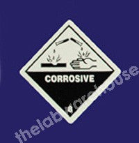 WARNING LABELS CORROSIVE 50X50MM ROLL OF 330