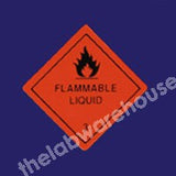 WARNING LABELS FLAMMABLE LIQUID 100X100MM ROLL OF 330