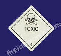 WARNING LABELS TOXIC 50X50MM ROLL OF 330