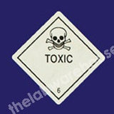 WARNING LABELS TOXIC 100X100MM ROLL OF 330