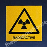 WARNING LABELS RADIOACTIVE 50X50MM ROLL OF 330