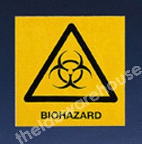 WARNING LABELS BIOHAZARD 100X100MM ROLL OF 330