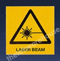 WARNING LABELS LASER BEAM 100X100MM ROLL OF 330