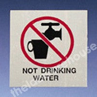 WARNING LABELS NOT DRINKING WATER 50X50MM ROLL OF 330