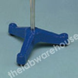 TRIPOD BASE CAST IRON BLUE ACRYLIC 135MM SPREAD W/OUT ROD