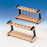 HARDWOOD TEST TUBE STAND PP ENDS 6 HOLES