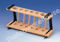 HARDWOOD TEST TUBE STAND PP ENDS 12 HOLES/12 PEGS