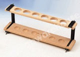 HARDWOOD BOILING TUBE STAND, PP ENDS, 6 HOLES