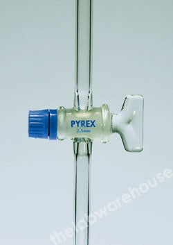 PYREX DIN STOPCOCK SSD104 STRAIGHT SINGLE BORE 4X7MM