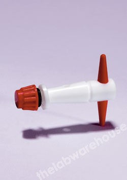 PYREX DIN STOPCOCK KEY SST304K DBL T-BORE 4MM PTFE