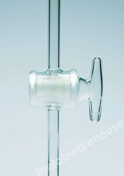 HIGH VACUUM STOPCOCK BORO. GLASS SINGLE BORE 4MM KEY ID